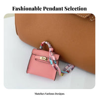 Cute Design Mini Handbag Keychain Decorative Charms Handbag Shaped Charm Multi-Functional for Women, Girls, Car Keys, Daily Use, Travel