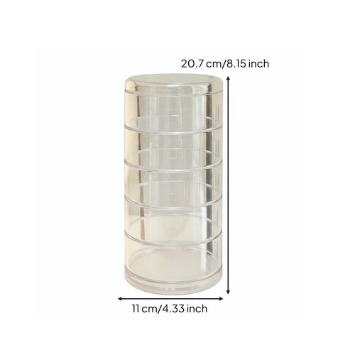 Rotating Acrylic Organizer Multi-Tier Adjustable Tiered Organizer for Bedroom