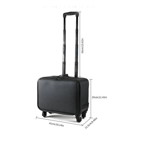 Makeup Trolley Case Full Rotation Wheels Makeup Trolley Bag Shock Resistant Nail Organizer Cart for Travel