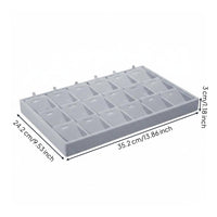 Velvet Jewelry Tray Compartmentalized Jewelry Organizer Tray Space Saving