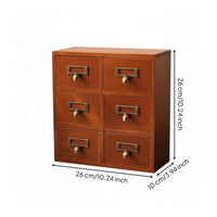 Wooden Desktop Organizer Multi-Functional Retro Wooden Drawer Unit for Bedroom