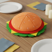 Creative Prop Hamburger Hat Funny Design Novelty Headwear for Adults, Kids, Party, Performance, Halloween