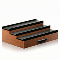 Wooden Display Rack with Drawer 3-Tier Cologne Stand Sturdy for Retail Counter