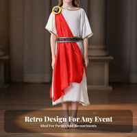 Ancient Roman Costume Historical Theme Roman Emperor Robe Traditional Al Deity Costume Family Matching Caesar Toga Away Fit