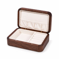 Jewelry Box with Hinged Lid Divided Wooden Jewelry Box Decorative for Women
