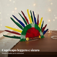 Feather Headdress Cosplay Accessory Colorful Feather Headdress Vibrant Colors