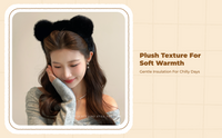 Women's Plush Teddy Headband Elastic Comfortable Decorative