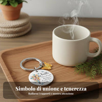 Marigold Locket Keychain Sentimental Gift Stainless Steel Keychain with Ornament