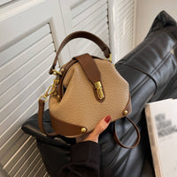 Top Handle Crossbody Bag Soft Leather Crossbody Handbag Scratch Resistant Top Handle Purse for Women