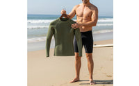 UPF 50+ Sun safeguard.5mm Neoprene Wave Shirt High Elasticity Long Sleeve Wetsuit Jacket Quick-Drying Long Sleeve Diving Top Chlorine Resistant for Surfing, Paddleboarding, Snorkeling, Beach