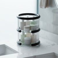 Desktop Beauty Organizer Sturdy Tiered Makeup Stand Transparent for Dresser