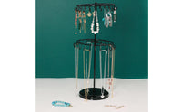 2-Tier Rotating Jewelry Stand Detachable Rotating Earring and Bracelet Organizer