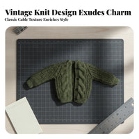 Doll Clothes 1 Piece Button up Knit Cardigan Cropped
