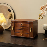 Solid Wood Jewelry Storage Box Wedding Gift for Dressing Table, Newlyweds, Women