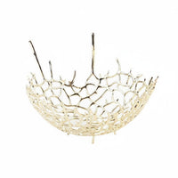 Metal Wire Fruit Bowl Easy to Golden Finish Wire Decorative Bowl Space Saving Household Decor for Living Room