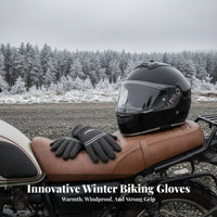 Thermal Cycling Gloves Adjustable Windproof Cycling Gloves Flexible Fit Water Resistant for Cyclists, Motorcycling, Cold Weather