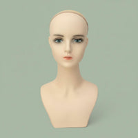 Hairpiece Mannequin Head Realistic Face Shape Female Mannequin Bust Skin-Tone