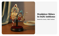 Traditional Chinese Hair Crown Gilded Finish Traditional Chinese Hair Accessory Ancient Chinese Headdress Intricate Design