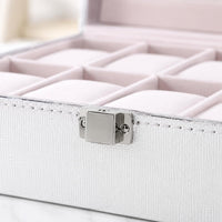 Watch Display Case Divided Compartments Hard Shell Watch Box Padded
