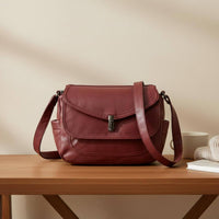Handbag Washed Finish Vintage Design Crossbody Purse for Middle-Aged Women
