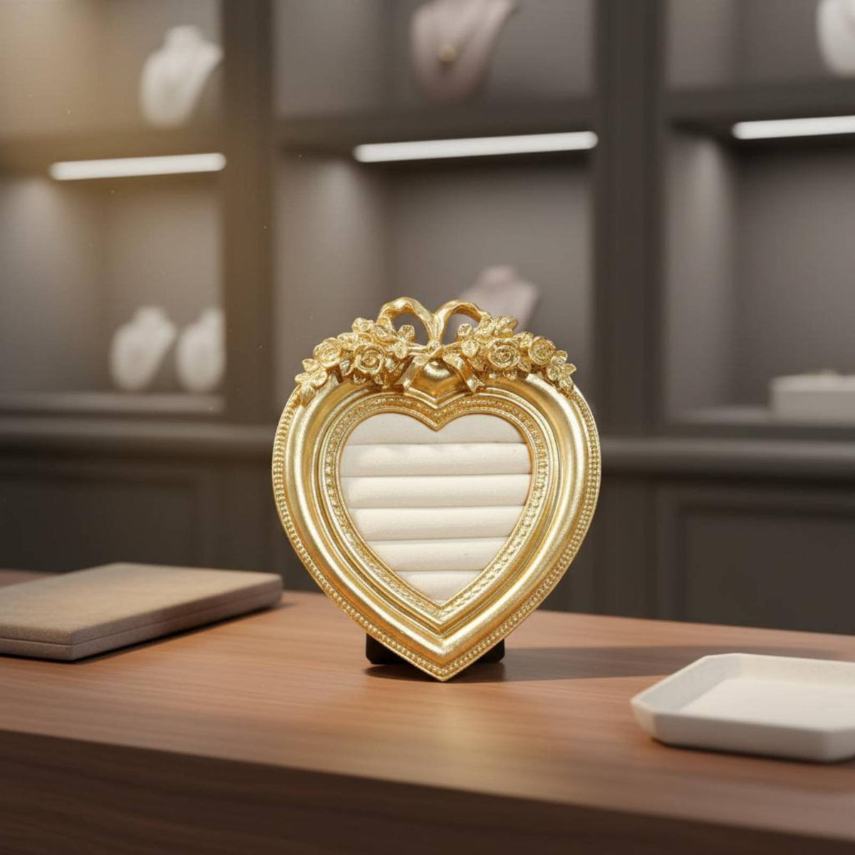 Resin Jewelry Tray Light Luxury Vintage Band Holder Space Saving for Dresser Top