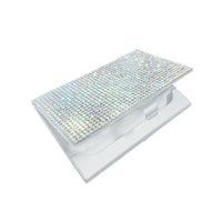 Card Holder with Latch Rhinestone Pocket Metal Case Sleek for Networking Events