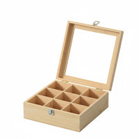 Acrylic Lid Box Divided Compartments Compartment Case for Desktop, Vanity