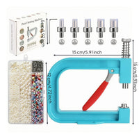 Manual Bead-Setting Machine Interchangeable Tips Beads Rivet Fixing Machine