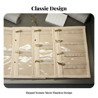 Anti-Oxidation Jewelry Storage Book Transparent Pockets Gold Bar Storage Case Large Capacity for Women, Daily Use, Dresser, Safe Deposit Box