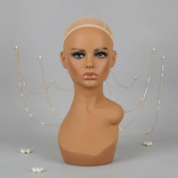 Hairpiece Display Head PVC Hairpiece Mannequin Head Shoulder Design for Photo