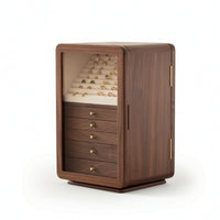 Jewelry Box with Glass Door Multi-Drawer Furniture Large-Capacity for Women