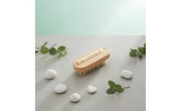 Double-Sided Foot Brush Natural Bristles Double Sided Foot Brush Wooden Handle