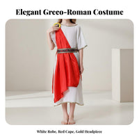 Ancient Roman Costume Historical Theme Roman Emperor Robe Traditional Al Deity Costume Family Matching Caesar Toga Away Fit