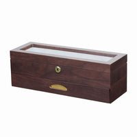Watch and Jewelry Box Wood Grain Wooden Watch Box Clear Viewing Window