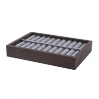 20-Slot Band Tray Slim Velvet Band Tray Countertop for Retail Display
