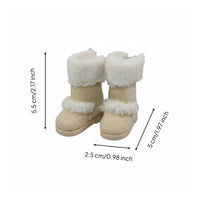 1/6 Scale Snow Boots Handmade Doll Footwear for Hobbyists