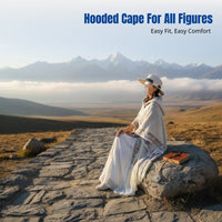 Ethnic Hooded Tassel Cape, Pullover Shawl, Women's Travel Scarf