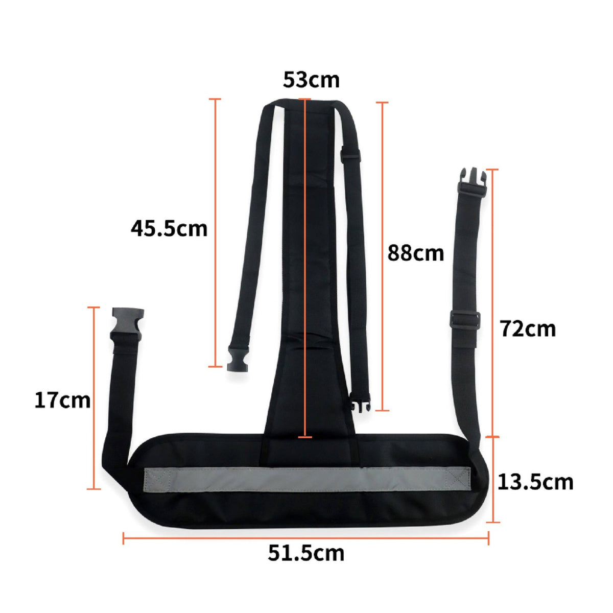 Wheelchair Safety Belt Anti-Fall Three-Point Design Wheelchair Belt Adjustable Straps Patient Positioning Strap for Patients, Disabled