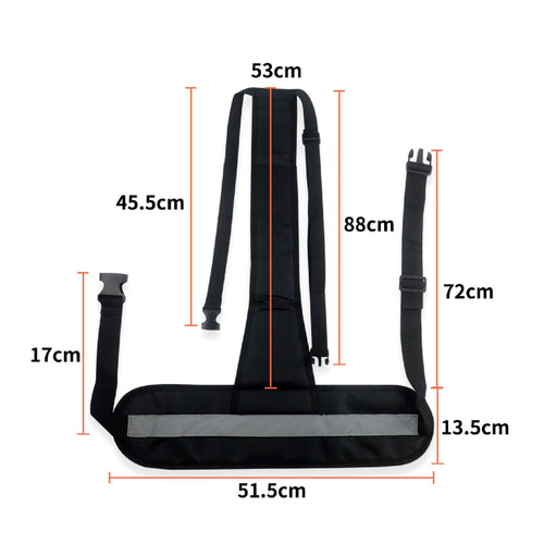 Wheelchair Safety Belt Anti-Fall Three-Point Design Wheelchair Belt Adjustable Straps Patient Positioning Strap for Patients, Disabled