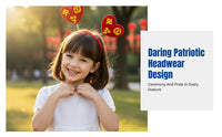 Patriotic Day Headband, Kids Red Flag, Star, Heart, Holiday Party Accessory