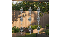 Reflective Fishbone Wind Chime Decorative Bird Deterrent Easy to Hang