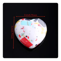 Holeless Heart Ornament Polished Surface DIY Jewelry Stone for Home Decor