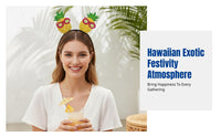 Flamingo Headband, Hawaiian Palm Tree, Exotic Flower, Beach Party Costume