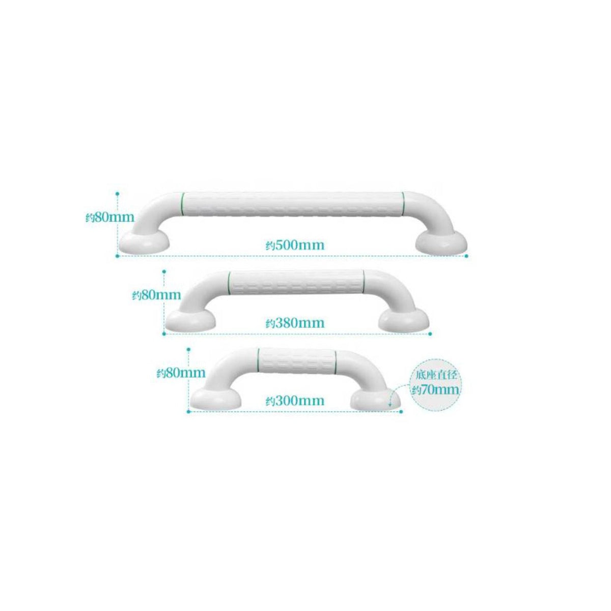 Bathroom Grab Bar Heavy Duty Toilet Support Rail Stainless Steel Core for Stairs
