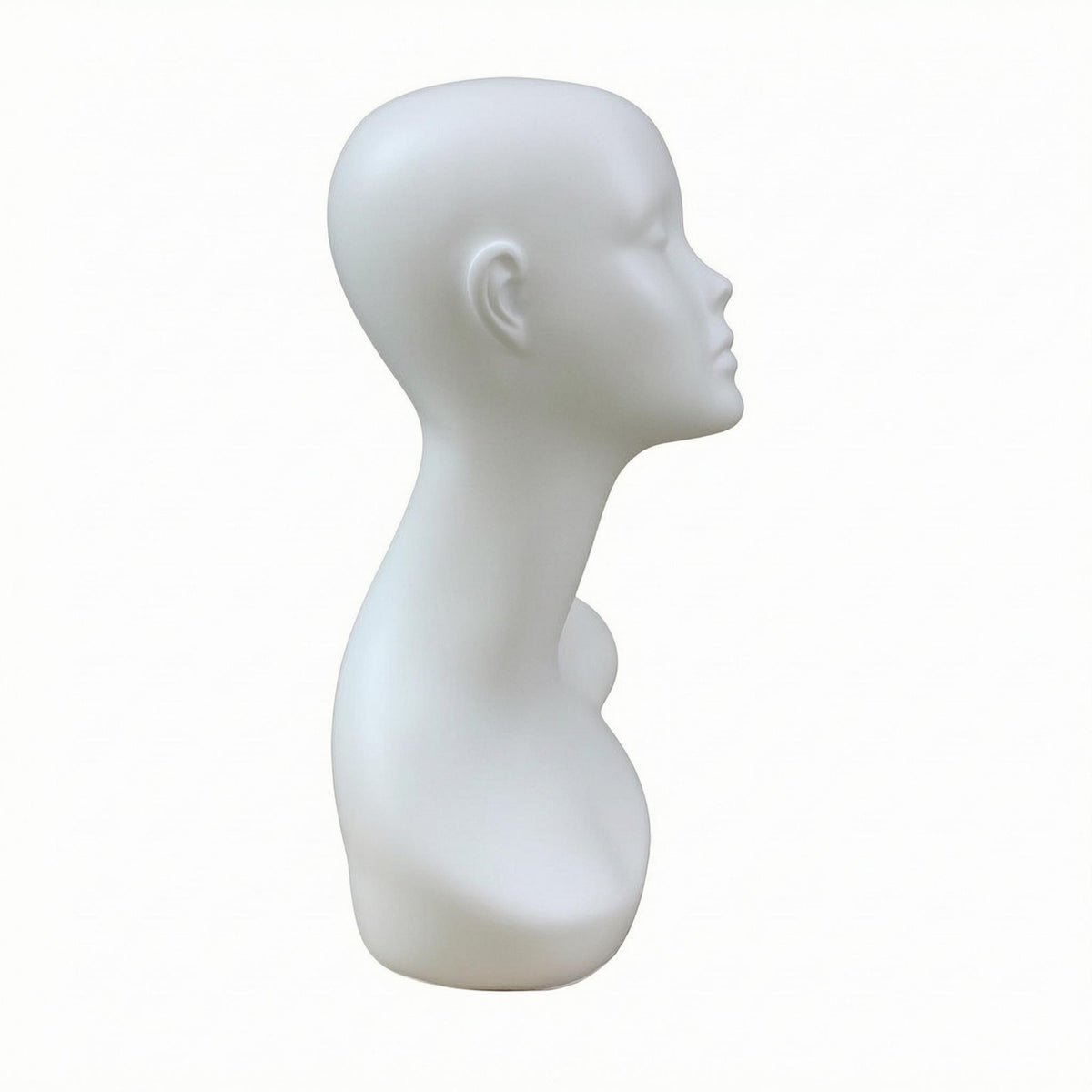 Female Mannequin Head Featureless Mannequin Bust with Shoulders Long-Lasting