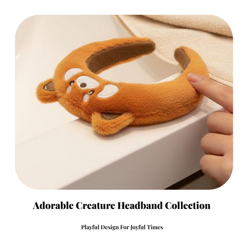 Cute Plush Raccoon Headband for Girls, Party, Gift