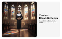 Nun ensemblefit Set Full-Length Robe Cosplay ensemblefit Lightweight for Stage Performances