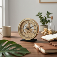 Wall Timepiece Crystal-Studded Roman Numeral Wall Timepiece Gold-Toned