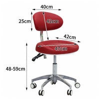Technician Stool Upholstered Adjustable Height Stool Chrome Finished Height Adjustable Salon Chair