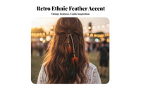 Feather Hair Fastener Bohemian Design Tassel Bead Hair Piece Fastener-in Feather Hairpiece Natural Feathers Headdress Wooden